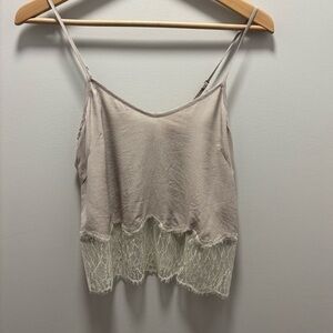 Aritzia Wilfred 100% Silk and Lace Camisole